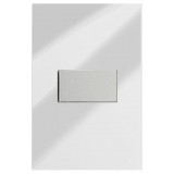 Conjunto Interruptor Paralelo Horizontal 4x2 - RECTA Espelhada Gloss (Módulo Prata)